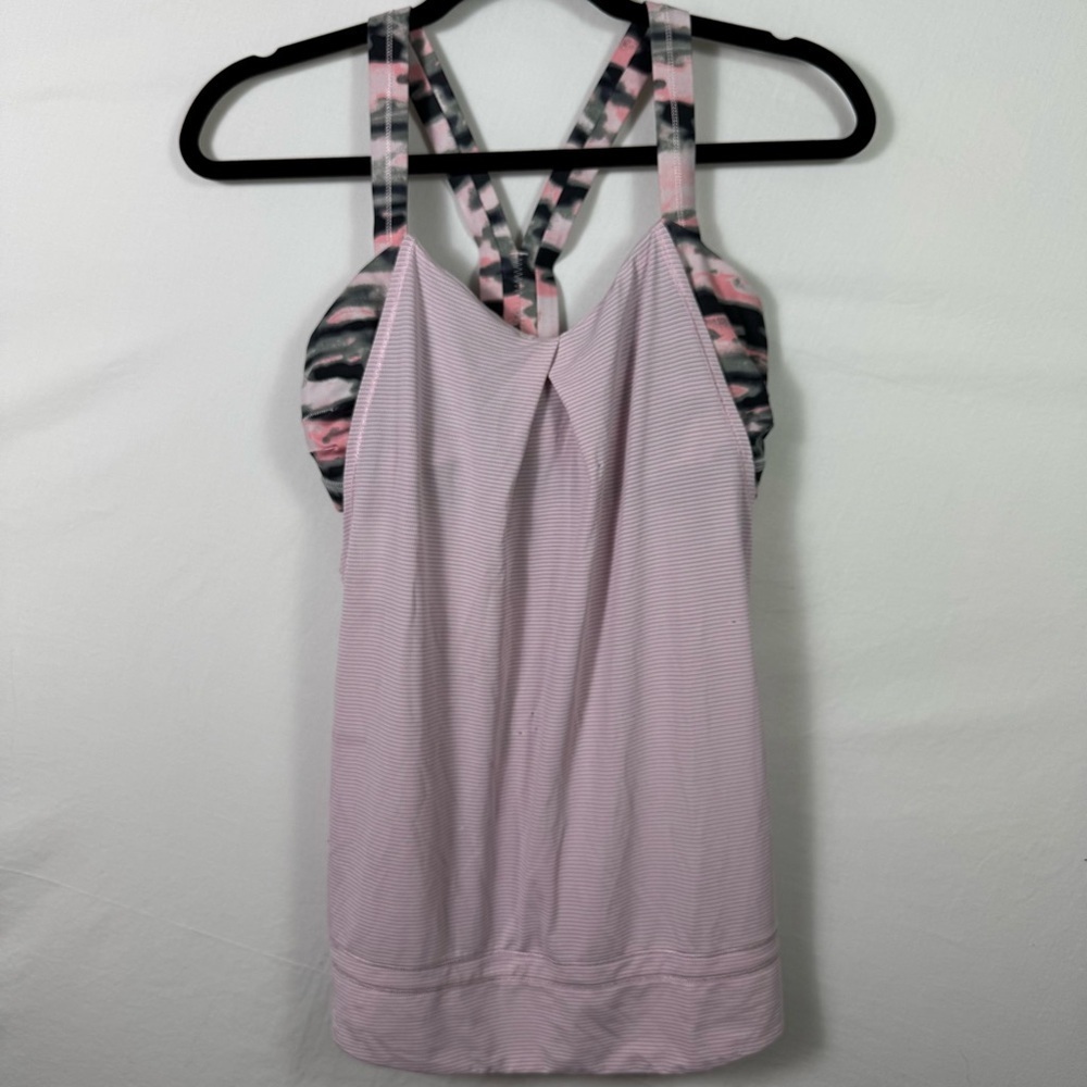 Lululemon Rest Less Tank Top Pink Womens Size 6